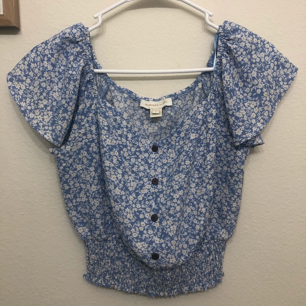 Light blue floral top